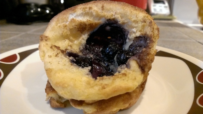 I can bake!! Blueberry popovers are light and airy, and delicious. 